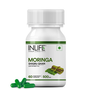 Cápsulas de Extracto de Hoja de Moringa 500mg, Concentrado 10:1, Shigru Ghan, Superalimento Verde, 60 Cápsulas Vegetarianas - Product Image 2