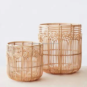 Wholesale Handmade Decorative Rattan Basket Eco Friendly Durable Lightweight Storage Perfect for Gift Shops Resorts - Product Image 1