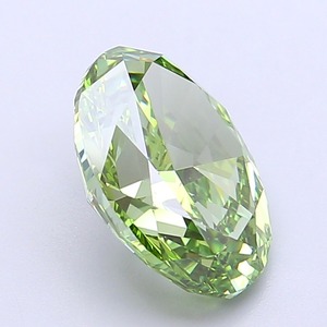 Diamant de laboratoire CVD ovale de 3,06 carats, vert vif fantaisie modifié, clarté VVS1, polissage excellent, pierre précieuse non montée pour bijoux - Product Image 4