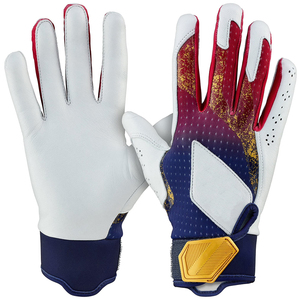 Guante de Bateo de Béisbol de Alta Calidad con Gran Agarre, Guante Deportivo Multicolor para Softbol con Correa Ajustable - Product Image 1