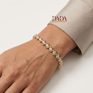 Premium Lab Grown Diamond S Link <b>Bracelet</b> for Women Elegant Tennis Style Fine Jewelry Wedding Bridal Gift - Product Image 1