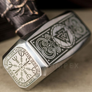 Maysara Impex Unique Handmade Viking Thor <b>Hammer</b> High Carbon Steel Hickory Engraved Wood Shaft Roofing Nail <b>Hammer</b> DIY OEM - Product Image 4