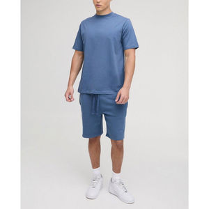 Nouveaux ensembles shorts et t-shirts, ensembles été col rond, 100% coton, pour hommes, prix bas, respirants - Product Image 6