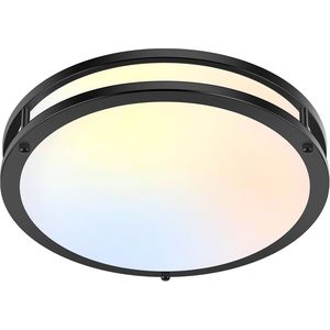 Plafoniera LED Moderna da 36W, Lampada da Soffitto LED da 13 Pollici, 3600LM, Nera, Opzioni di Colore Multiple - Product Image 1