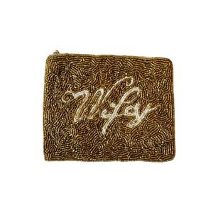 Porte-monnaie occidental artisanal de haute qualité en toile perlée avec fermeture éclair, motif léopard, pour femmes et filles - Product Image 3