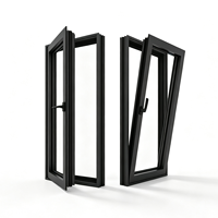 Fenêtre à battant à double vitrage isolant thermiquement, profilé en aluminium haute résistance 6060-T66, ouverture vers l'intérieur, fenêtres oscillo-battantes