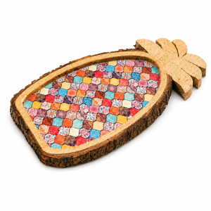 Bandeja de Servir de Lujo con Forma de Piña |   Bandeja Decorativa de Madera de Mango Natural para Frutas, Aperitivos, Postres, Decoración del Hogar y Regalos - Product Image 1