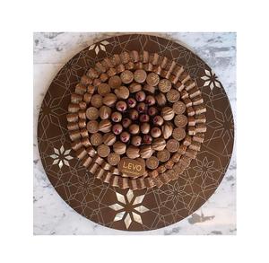 Bandeja de madera para hostelería con intrincados detalles de perlas para restaurantes de temática real y eventos culturales - Product Image 3