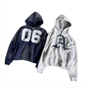 Sweat à capuche oversize pour homme 100% coton French Terry, sweat à capuche décontracté avec impression de lettres sur le devant, logo, vêtements d'automne - Product Image 1