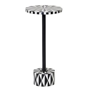 Mesa de Cajones con Incrustaciones de Hueso de ILAHI, con Base de Latón, Diseño Moderno, Detalles de Ágata, Almacenamiento de Tres Niveles, Mueble Portátil para el Hogar - Product Image 4