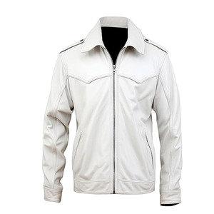 <b>Men</b> Fashion Oversized <b>Leather</b> <b>Jackets</b> <b>Mens</b> Streetwear Loose Hip-hop Fashion High Quality <b>Jackets</b> for <b>Men</b> Turn-down collar zipper - Product Image 1
