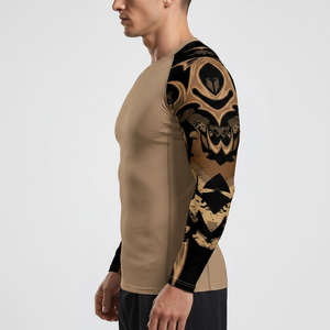 Customizable Long Sleeve Polyester Spandex MMA Rash Guard Breathable Anti UV Protection <b>Compression</b> <b>Shirt</b> Gym Wear Top - Product Image 3