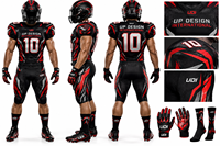 Ensemble d'uniformes de football américain personnalisés, maillot et pantalon d'équipe personnalisés, vêtements de sport par sublimation, uniformes de football rembourrés professionnels pour hommes