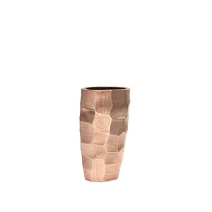 Moderno Florero de Cobre Hecho a Mano con Patrón Geométrico, Centro de Mesa Decorativo para Decoración del Hogar - Product Image 1