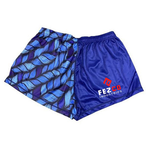 Pantalones Cortos Deportivos de Poliéster con Cintura Elástica y Estampado Personalizado para Adultos - Antibacterianos, con Logotipo Personalizado e Impresión Digital - Product Image 1