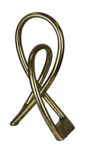 Handcrafted Metal <b>Ribbon</b> Loop Sculpture <b>Decorative</b> Tabletop Abstract Art Piece Modern Luxury Home Hotel Living Room Centerpiece - Product Image 2
