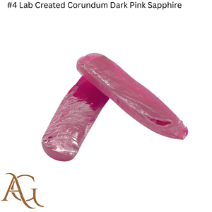 # 4 boules de saphir rose foncé en corindon créé en laboratoire, synthétiques, de fusion par flamme, gemmes simulées, taillées et lapidaires - Product Image 2