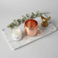 Mug Moscow Mule en cuivre martelé au design classique, 450 ml, avec poignée en laiton et emballage en boîte blanche, pour boissons froides, bar, fête
