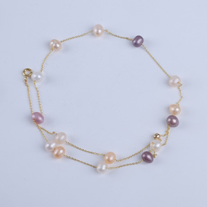 Collar de Perlas de Agua Dulce Naturales para Mujer, Diseño de Cielo Estrellado con Función Ajustable, Accesorio de Moda Otoño Invierno - Product Image 3