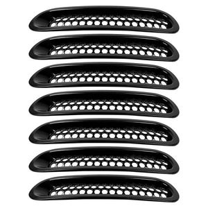 7 Piezas de Rejillas de Ventilación Delanteras Negras, Accesorios Exteriores para Jeep Wrangler JK JKU 3.6L V6 2007-2018 - Product Image 4