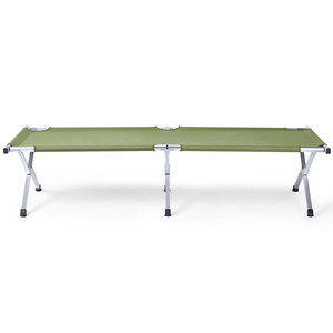 Lit de camping pliable portable RHB 03A vert armée modèle D0102HHJH37 avec sac de transport - Product Image 1