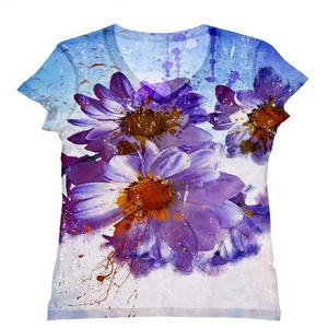 Camiseta de punto de estilo informal ecológico de alta calidad para mujer 2018, estampado Digital de moda, 100% algodón, característica antibolitas - Product Image 4