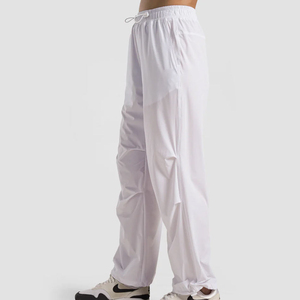 Pantalones de Lona para Mujer, Transpirables, Estilo Urbano, Color Sólido, Cintura Elástica, Largos, Venta al Por Mayor - Product Image 4