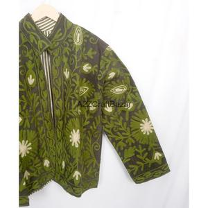 Veste d'hiver pour femme, faite à la main, brodée, en cotrise non tissé, longueur normale, écologique, séchage rapide, respirante, en coton - Product Image 3