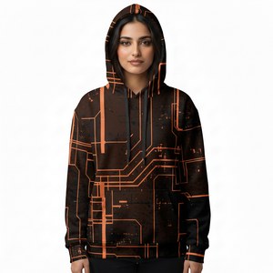 เสื้อฮู้ดดี้โอเวอร์ไซส์สไตล์ลำลองสำหรับทุกเพศ พร้อมลายพิมพ์แบบ Sublimation ทั่วตัว สำหรับแฟชั่นสตรีทแวร์สุดล้ำ - Product Image 1