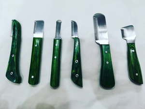Premium Professional <b>Stripping</b> Knives Set German Stainless Steel Blades with Wooden Handles for Pet Grooming Tools By Tegra - Product Image 4