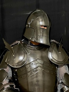 Conjunto de Armadura de Caballero Medieval de Acero Negro, Estilo Gótico, Personalizado, Protección Corporal Completa, Disfraz de Cosplay - Product Image 2