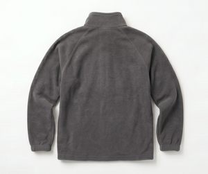 Veste polaire grise pour homme, entièrement zippée, col montant, décontractée, respirante, en polyester tricoté, pour l'automne, coupe classique - Product Image 2