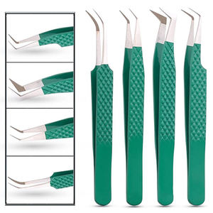 Juego de 4 Pinzas para Extensión de Pestañas de Acero Inoxidable - Product Image 6