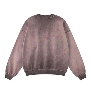 Sudadera de invierno con capucha y cuello alto, personalizada, estilo vintage, lavado ácido, 100% algodón, forro polar, color liso, informal para hombre, con bolsillo, transpirable - Product Image 2