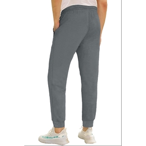 Men Grey Fleece <b>Jogger</b> Sweatpants Elastic Waist <b>Cuffed</b> Ankle Side Pockets Casual Athletic Pants Autumn Wear - Product Image 2