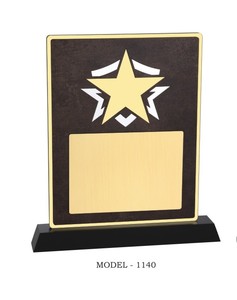 Luxury Wooden Plaque with star design and wooden base for Corporate Honors, Annual Functions and event Award Presentations. - Product Image 5