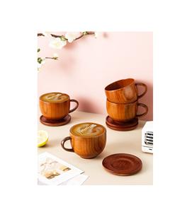 Tazas de madera con acabado liso diseñadas para una fácil limpieza, un manejo cómodo y un uso a largo plazo - Product Image 4