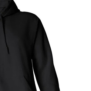 Men's <b>Black</b> Solid <b>Zip</b>-<b>Up</b> <b>Hoodie</b> Casual Hooded Sweatshirt with Kangaroo Pocket Drawstring Oversized Breathable - Product Image 5
