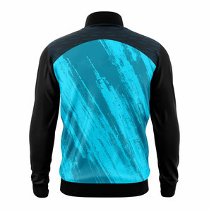 Custom Sublimation Fleece <b>Jacket</b> Zip Up Track <b>Jacket</b> Geometric Print Winter Outerwear for <b>Men</b> and Women - Product Image 2