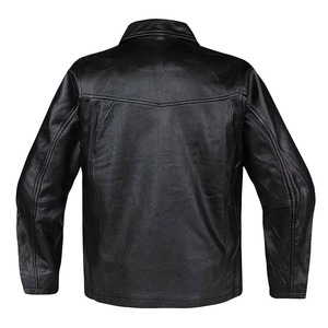 Vestes slim tendance OEM pour hommes, vestes en cuir véritable pour hommes, vestes en cuir personnalisées avec logo, manteaux en fourrure pour motards - Product Image 2