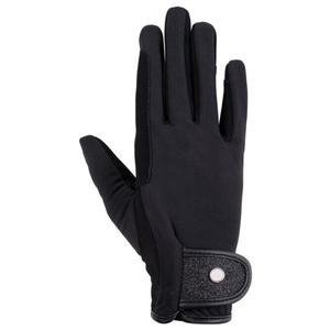 Guantes de equitación de alta calidad con inserciones elásticas, refuerzo elástico en la muñeca, sujeción con velcro para las riendas. - Product Image 1