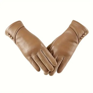 Guantes Elegantes de Cuero para Mujer, Venta al por Mayor, Nuevo Diseño Unisex, Guantes de Piel de Oveja Coloridos, Guantes de Cuero Genuino Personalizados a la Moda - Product Image 5