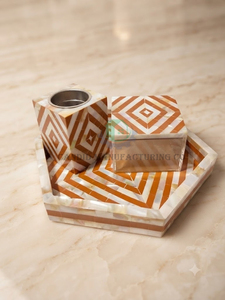Quemador de Incienso de Aromaterapia Árabe Moderno, Hecho a Mano con Conchas Marinas Naturales, Ecológico, con Bandeja Decorativa para Escritorio - Product Image 3