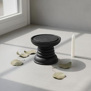 Moderno Soporte de Exhibición de Madera Negra, Pedestal Elevado para Decoración del Hogar, Eventos y Exhibición en Comercios, Portavelas - Product Image 5