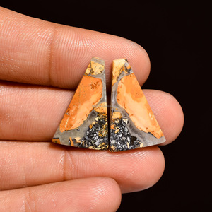 ขายส่ง FAIJAN GEMS FK-574 หินแจสเปอร์มาลิกาโนธรรมชาติ คุณภาพสูง งานแฮนด์เมด ทรงคาโบชอง คริสตัลบำบัด เรียบเนียน ได้รับการรับรองจากราชสถาน - Product Image 2