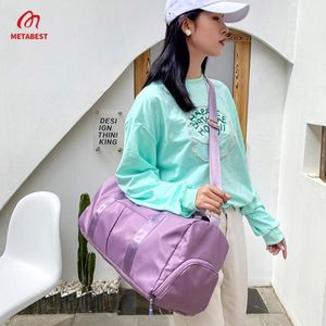 Elegante borsa da Yoga Unisex di grande capacità impermeabile con separazione a secco e bagnato per viaggi Fitness interni ed esterni - Product Image 6