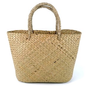 Bolsos de lujo de rafia y seagrass, bolsos de hombro tejidos para la playa, para mujer, se acepta OEM. - Product Image 1