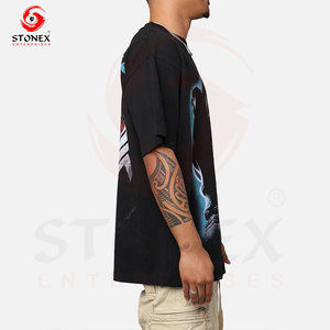 เสื้อยืดผู้ชายผ้าฝ้าย 100% ขายส่ง รับทำโลโก้ เสื้อยืดลายกราฟิกสตรีทแวร์สำหรับผู้ชาย มีดีไซน์และสีสันหลากหลาย - Product Image 4