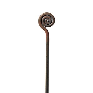 Piquet de jardin en métal en spirale, motif tulipe, décoratif moderne, élégant ornement botanique pour pelouse, accent extérieur - Product Image 3