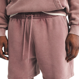 Custom <b>Men's</b> Dusty Pink Fleece <b>Shorts</b> <b>Elastic</b> <b>Waist</b> Drawstring Side Pockets Above Knee Casual Lounge Wear Wholesale Plain <b>Shorts</b> - Product Image 5